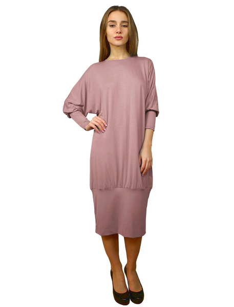 Women's Banded Bottom Comfy Dress, Size: Large, Purple Women's Banded Bottom Comfy Dress, Size: Large, Purple