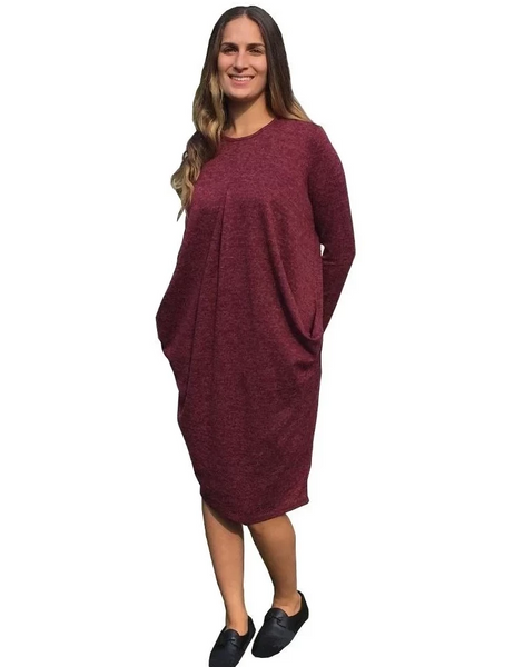 burgundy plus size sweater dress Plus Size Lorena Ribbed Knit Sweater Dress