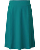 Girl's Stretch Cotton Knit Panel Below the Knee Length A-Line Skirt