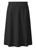 Girl's Stretch Cotton Knit Panel Below the Knee Length A-Line Skirt