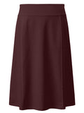 Girl's Stretch Cotton Knit Panel Below the Knee Length A-Line Skirt