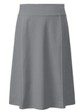 Girl's Stretch Cotton Knit Panel Below the Knee Length A-Line Skirt