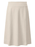 Girl's Stretch Cotton Knit Panel Below the Knee Length A-Line Skirt