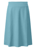 Girl's Stretch Cotton Knit Panel Below the Knee Length A-Line Skirt