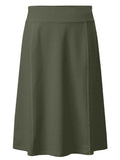 Girl's Stretch Cotton Knit Panel Below the Knee Length A-Line Skirt