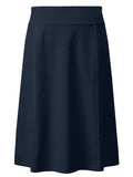 Girl's Stretch Cotton Knit Panel Below the Knee Length A-Line Skirt