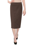 Women's Below The Knee Stretch Denim Pencil Skirt