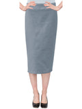 Copy of Women's Below The Knee Stretch Denim Pencil Skirt Plus Size