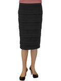 Women's Ponte Stretch Knit Layered Panel Skirt