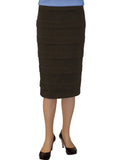 Women's Ponte Stretch Knit Layered Panel Skirt