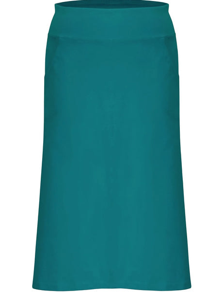 Women's Stretch Cotton Knit Panel Below the Knee Skirt