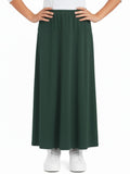 Girl's Stretch Knit Fit and Flare A-Line Maxi Skirt