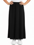 Girl's Stretch Knit Fit and Flare A-Line Maxi Skirt