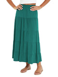 Women's Tiered Boho Midi Skirt