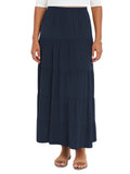 Women's Tiered Boho Midi Skirt