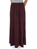 Women's Tiered Boho Maxi Skirt