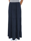 Women's Tiered Boho Maxi Skirt