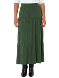 Women's Tiered Boho Midi Skirt
