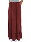 Women's Tiered Boho Maxi Skirt