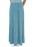 Women's Tiered Boho Maxi Skirt