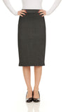 Women's Tapered Fit Stretch Ponte Pencil Skirt