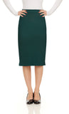 Women's Tapered Fit Stretch Ponte Pencil Skirt