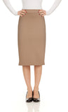 Women's Tapered Fit Stretch Ponte Pencil Skirt