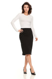 Women's Tapered Fit Stretch Ponte Pencil Skirt