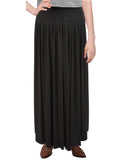 Women's Original Black Slinky Knit BIZ Style Ankle Length Long Skirt