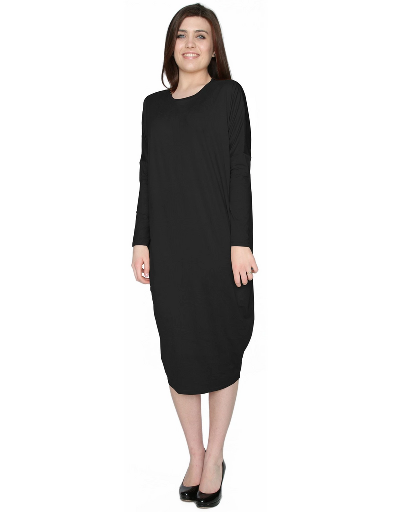 Women's Micro Suede Knit Comfy Midi Dress, Size: XL, Blue Women's Micro Suede Knit Comfy Midi Dress, Size: XL, Blue