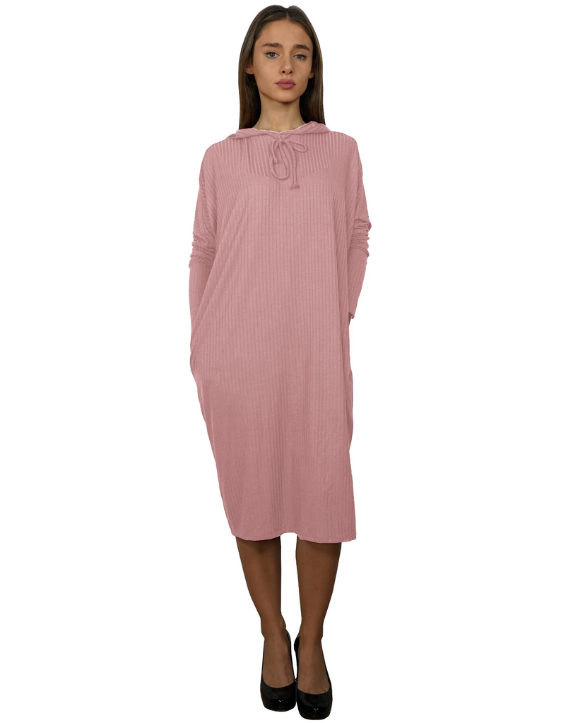 ribbed hoodie dress YOURS Plus Size Light Blue Soft Touch Ribbed Hoodie Dress