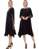  black ultra suede casual Fashionable modest dress