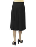 Women's 4" Narrow Box Pleated Below the Knee Length Skirt