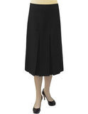 Women's 4" Narrow Box Pleated Below the Knee Length Skirt