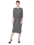 Womens Twisted Drape Front Comfy Dress
