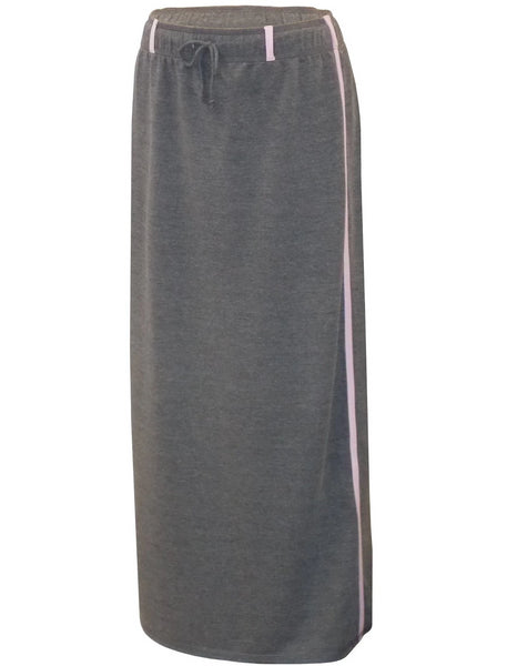 Women's Cotton French Terry Casual Ankle Length Skirt