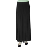 Women's 2" Narrow Box Pleated Ankle Length Long Maxi Skirt