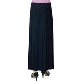 Women's 2" Narrow Box Pleated Ankle Length Long Maxi Skirt