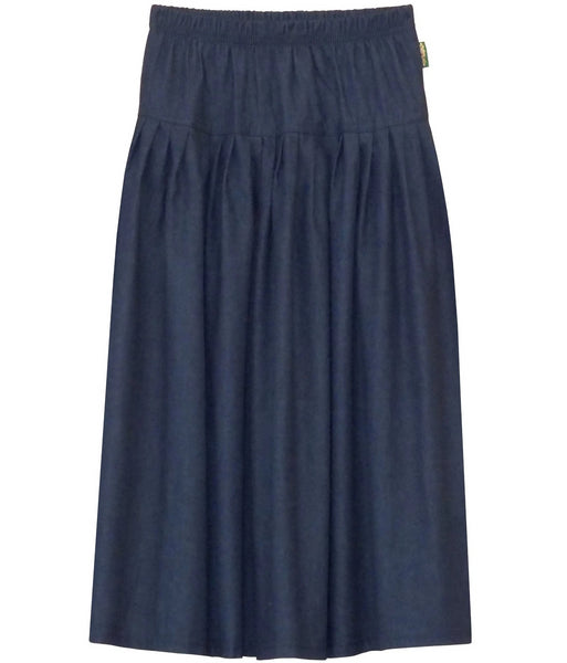Girl's Original BIZ Style Long Denim Skirt Dark Blue
