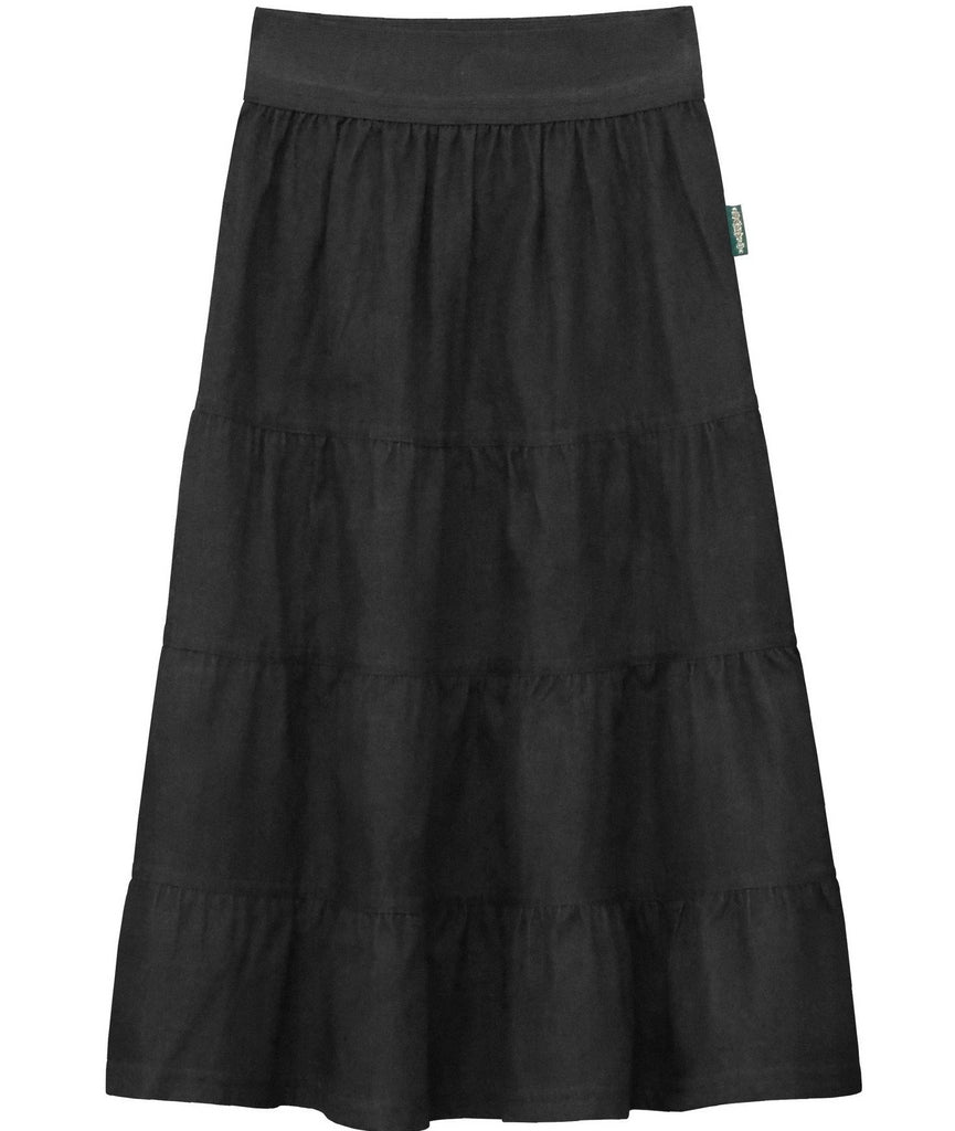 Girl's 4 Tiered Lightweight Denim Mid-Calf Skirt – Baby'O Clothing Co.