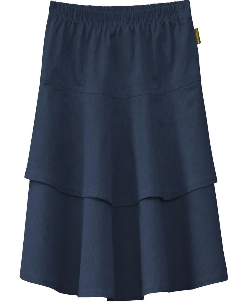 Layered skirt knee clearance length