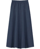 Girl's Ultra Soft Lightweight Denim Fit and Flare A-Line Maxi Skirt 4 to 18 years old