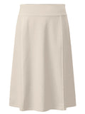 Girl's Stretch Cotton Knit Panel Below the Knee Length A-Line Skirt