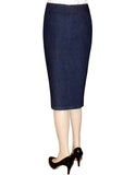 Copy of Women's Below The Knee Stretch Denim Pencil Skirt Plus Size