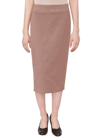 Baby'O Women's Basic Lightweight Below the Knee Midi Length Corduroy Straight Skirt