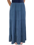 Women's Tiered Boho Maxi Skirt