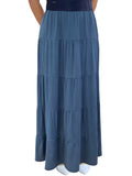 Women's Tiered Boho Maxi Skirt