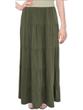 Women's Tiered Boho Maxi Skirt