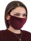 Baby O Velvet Women's Face Mask Covering Washable Reusable Elegent Dress Made In The USA