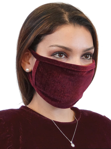Baby O Velvet Women's Face Mask Covering Washable Reusable Elegent Dress Made In The USA